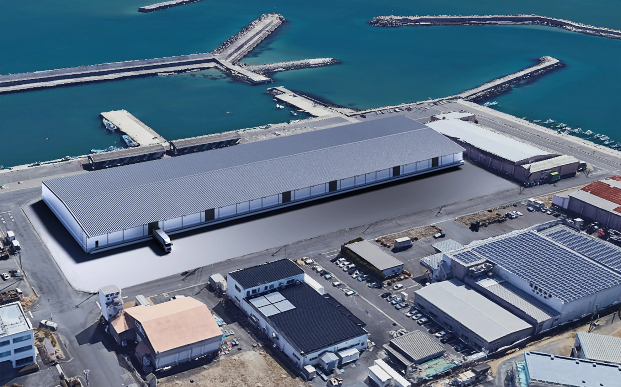 物流センターやホームセンター、危険物倉庫や冷凍冷蔵倉庫、工場など中～大規模の建築物を対象に事業展開。