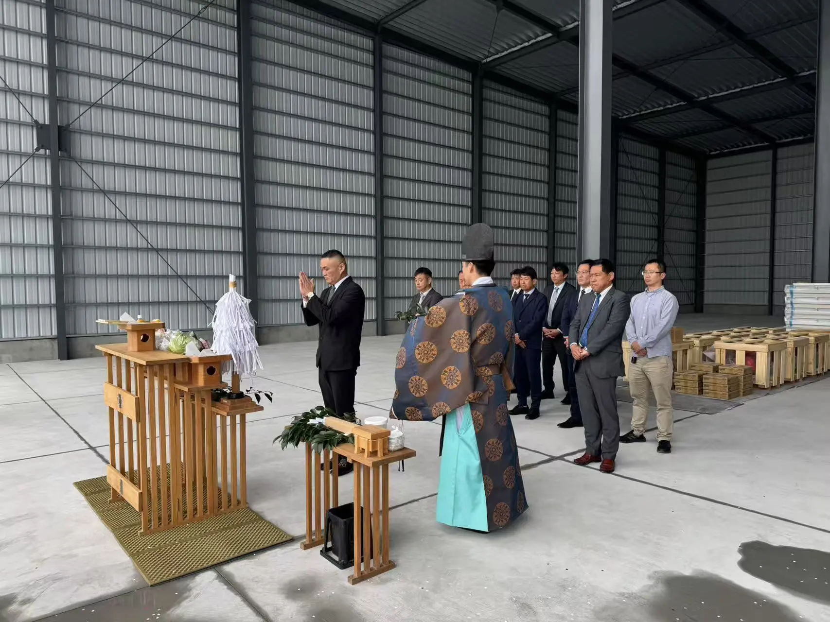 竣工式の写真です。