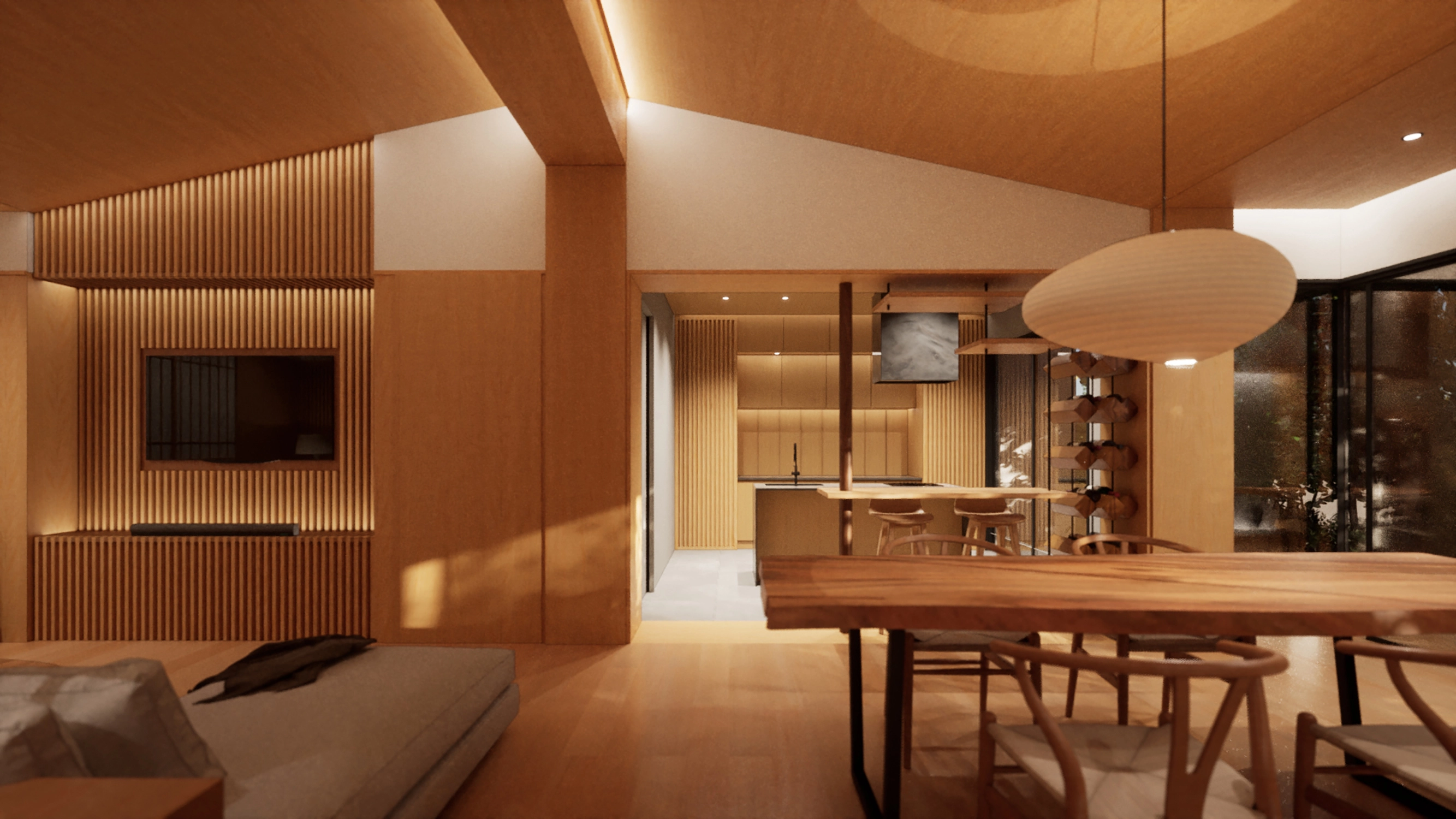 進行中のプロジェクト　室内パース（Twinmotionにて作成）