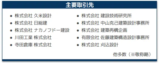 主なお取引先です